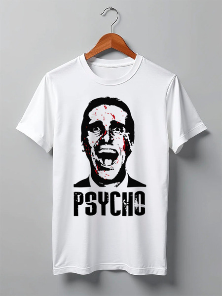 Заказать мужскую футболку в Москве. Футболка классическая American psycho(Американский психопат) от Easy-store - готовые дизайны и нанесение принтов.