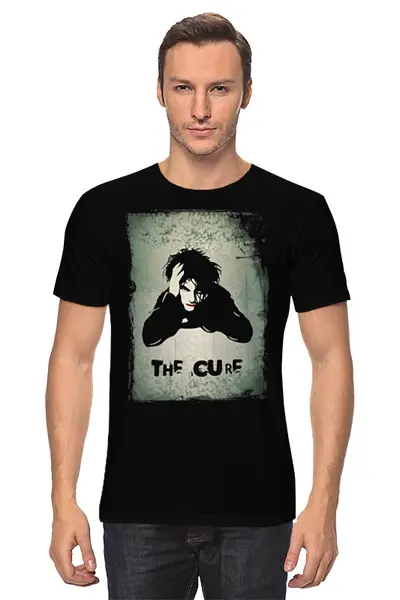 Заказать мужскую футболку в Москве. Футболка классическая The Cure band от Leichenwagen - готовые дизайны и нанесение принтов.