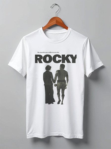 Заказать мужскую футболку в Москве. Футболка классическая Rocky / Рокки от KinoArt - готовые дизайны и нанесение принтов.