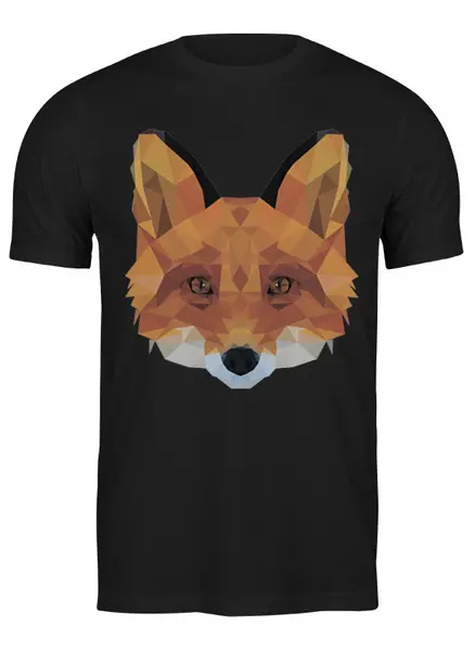 Заказать мужскую футболку в Москве. Футболка классическая Fox Here от oneredfoxstore@gmail.com - готовые дизайны и нанесение принтов.