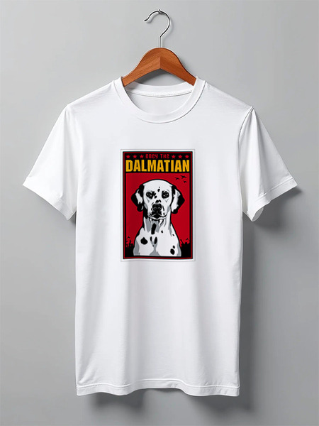 Заказать мужскую футболку в Москве. Футболка классическая Собака: DALMATIAN от Виктор Гришин - готовые дизайны и нанесение принтов.