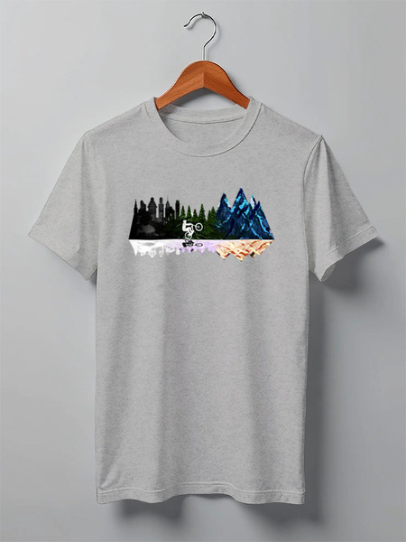 Заказать мужскую футболку в Москве. Футболка классическая Mountain Bike от oneredfoxstore@gmail.com - готовые дизайны и нанесение принтов.