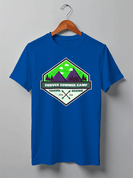 Заказать мужскую футболку в Москве. Футболка классическая Mountains от oneredfoxstore@gmail.com - готовые дизайны и нанесение принтов.