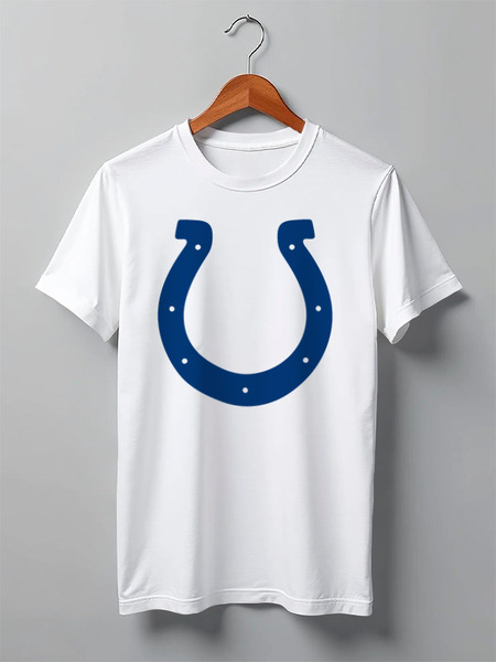 Заказать мужскую футболку в Москве. Футболка классическая Indianapolis Colts от dobryidesign - готовые дизайны и нанесение принтов.