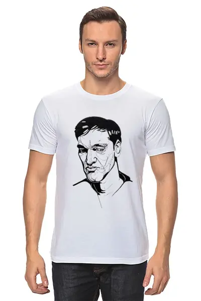 Заказать мужскую футболку в Москве. Футболка классическая Квентин Тарантино от YellowCloverShop - готовые дизайны и нанесение принтов.