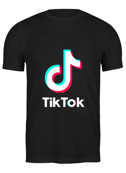 Заказать мужскую футболку в Москве. Футболка классическая TikTok  от DESIGNER   - готовые дизайны и нанесение принтов.