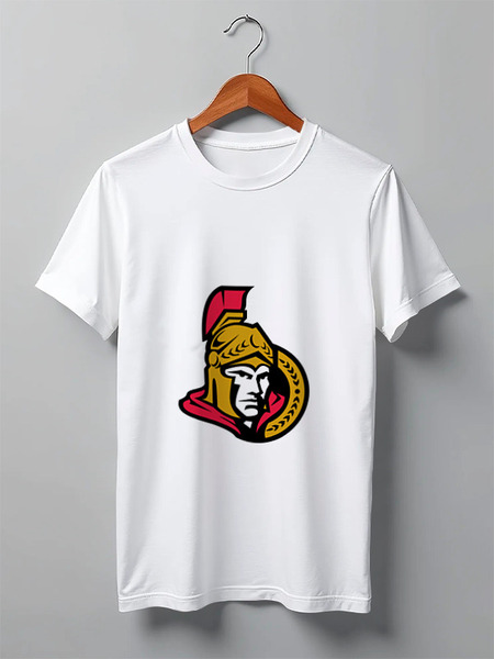 Заказать мужскую футболку в Москве. Футболка классическая Ottawa Senators от dobryidesign - готовые дизайны и нанесение принтов.