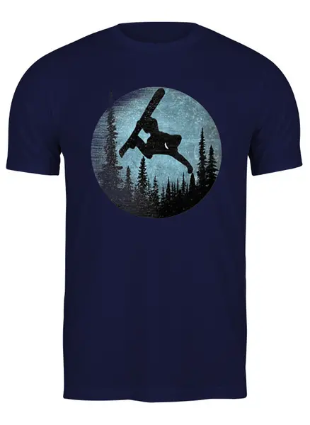 Заказать мужскую футболку в Москве. Футболка классическая Moon Rider от oneredfoxstore@gmail.com - готовые дизайны и нанесение принтов.