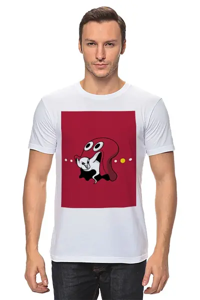 Заказать мужскую футболку в Москве. Футболка классическая Привидение Каспер  от YellowCloverShop - готовые дизайны и нанесение принтов.