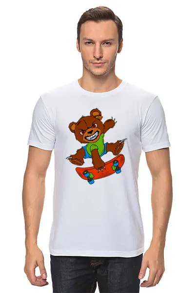 Заказать мужскую футболку в Москве. Футболка классическая ߷Happy Bear߷ от balden - готовые дизайны и нанесение принтов.