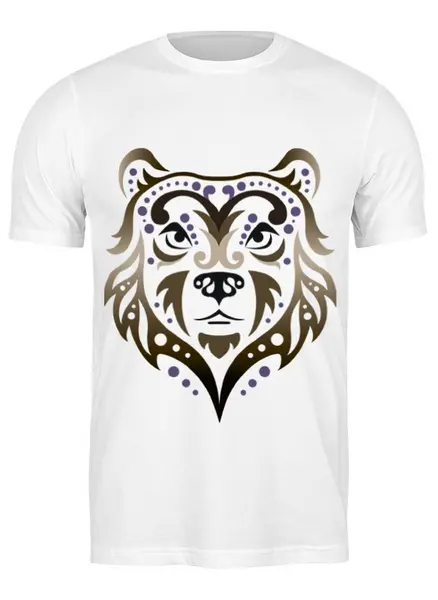 Заказать мужскую футболку в Москве. Футболка классическая Медведь от Ordwen - готовые дизайны и нанесение принтов.