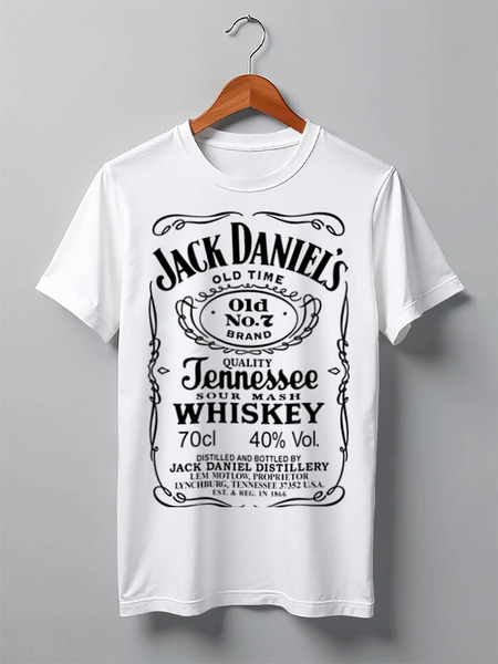 Заказать мужскую футболку в Москве. Футболка классическая Jack Daniels от Leichenwagen - готовые дизайны и нанесение принтов.