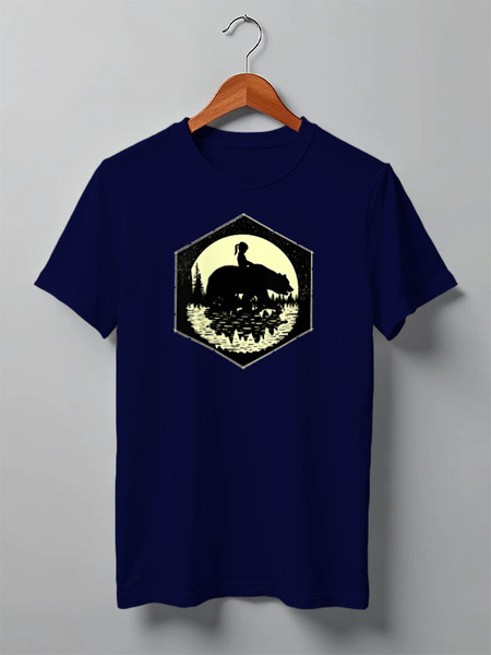 Заказать мужскую футболку в Москве. Футболка классическая Bear Here от oneredfoxstore@gmail.com - готовые дизайны и нанесение принтов.