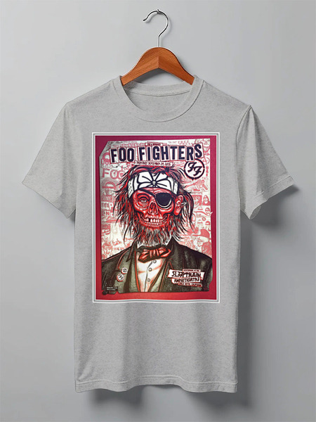 Заказать мужскую футболку в Москве. Футболка классическая Foo Fighters Band от Leichenwagen - готовые дизайны и нанесение принтов.