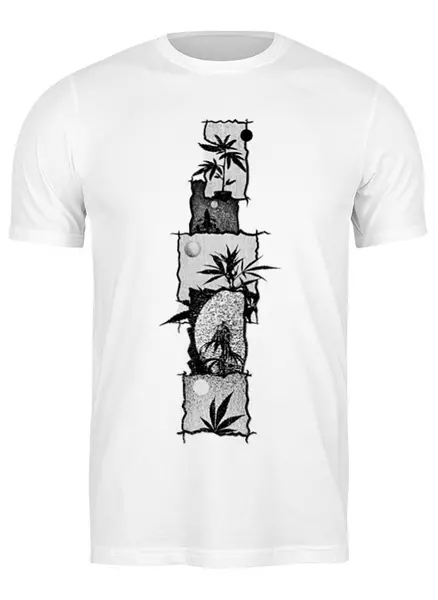 Заказать мужскую футболку в Москве. Футболка классическая Weed Tower от oneredfoxstore@gmail.com - готовые дизайны и нанесение принтов.