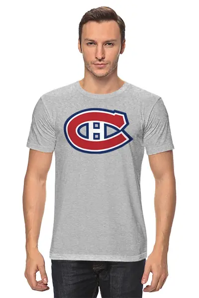 Заказать мужскую футболку в Москве. Футболка классическая Montreal Canadiens от Pomidor - готовые дизайны и нанесение принтов.