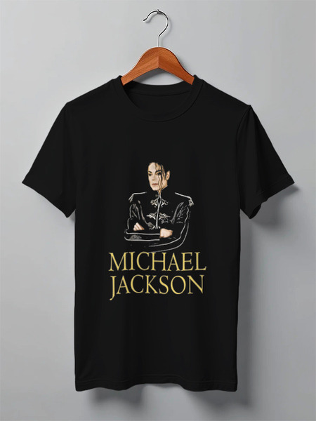 Заказать мужскую футболку в Москве. Футболка классическая Michael Jackson  от carolina - готовые дизайны и нанесение принтов.