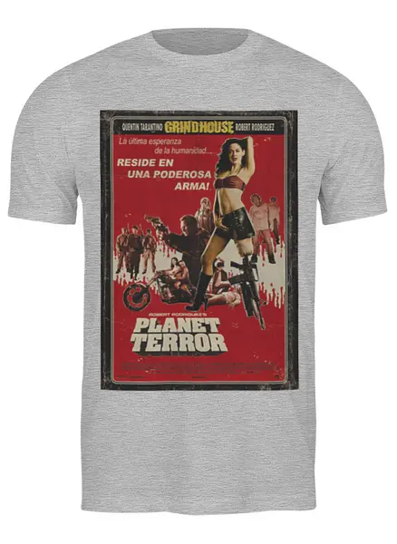 Заказать мужскую футболку в Москве. Футболка классическая Planet Terror от KinoArt - готовые дизайны и нанесение принтов.
