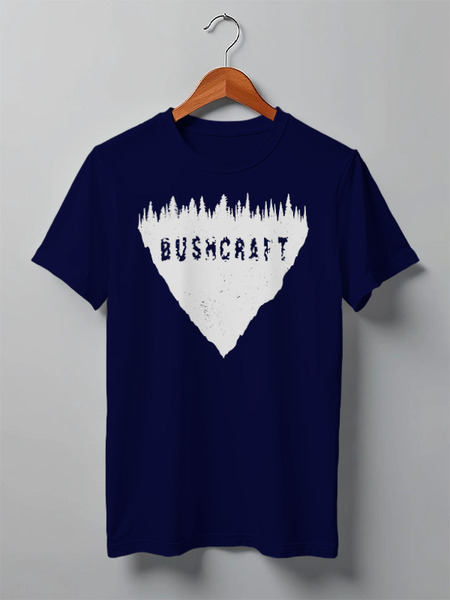 Заказать мужскую футболку в Москве. Футболка классическая Bushcraft от oneredfoxstore@gmail.com - готовые дизайны и нанесение принтов.