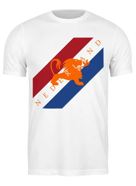 Заказать мужскую футболку в Москве. Футболка классическая Нидерланды от printik - готовые дизайны и нанесение принтов.
