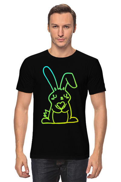 Заказать мужскую футболку в Москве. Футболка классическая Sunny Bunny от skynatural - готовые дизайны и нанесение принтов.