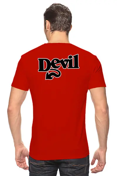 Заказать мужскую футболку в Москве. Футболка классическая Devil Mask от balden - готовые дизайны и нанесение принтов.