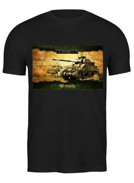 Заказать мужскую футболку в Москве. Футболка классическая Танк Firefly от Елена  - готовые дизайны и нанесение принтов.