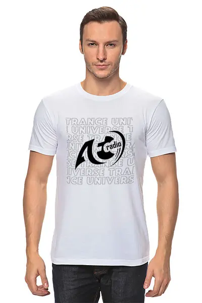 Заказать мужскую футболку в Москве. Футболка классическая AFC Radio от Trance Universe - готовые дизайны и нанесение принтов.