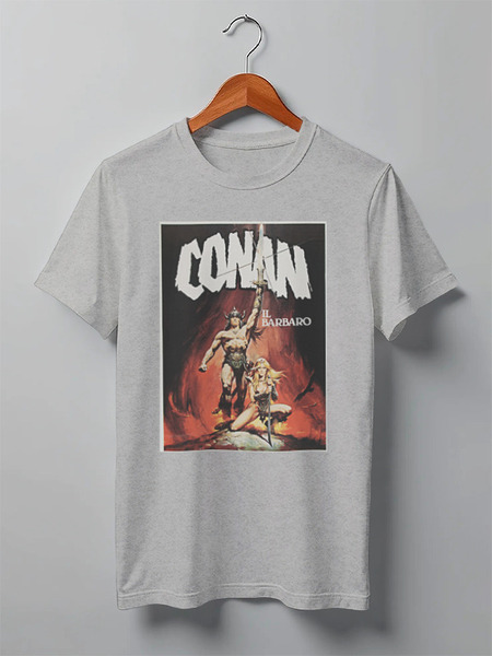 Заказать мужскую футболку в Москве. Футболка классическая Conan the Barbarian от KinoArt - готовые дизайны и нанесение принтов.