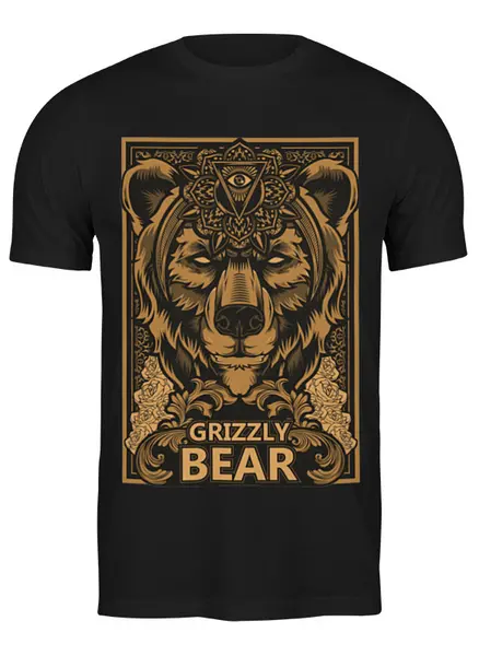Заказать мужскую футболку в Москве. Футболка классическая GRIZZLY от balden - готовые дизайны и нанесение принтов.