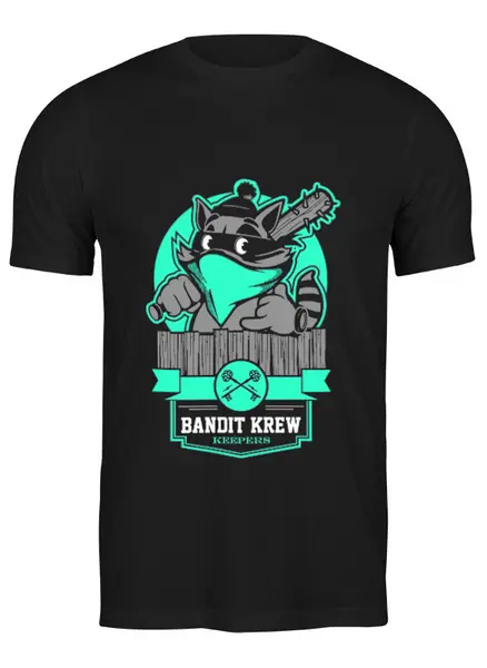 Заказать мужскую футболку в Москве. Футболка классическая Bandit от Виктор Гришин - готовые дизайны и нанесение принтов.