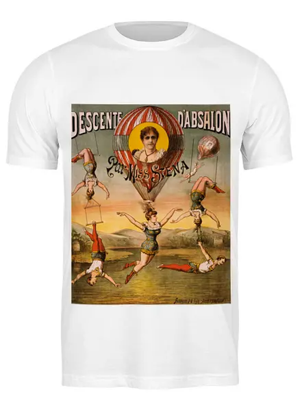 Заказать мужскую футболку в Москве. Футболка классическая ретро плакат от CoolDesign - готовые дизайны и нанесение принтов.