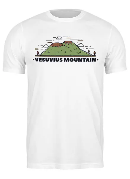 Заказать мужскую футболку в Москве. Футболка классическая Mountains от oneredfoxstore@gmail.com - готовые дизайны и нанесение принтов.