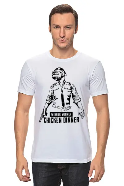 Заказать мужскую футболку в Москве. Футболка классическая PlayerUnknown's Battlegrounds от geekbox - готовые дизайны и нанесение принтов.