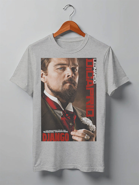 Заказать мужскую футболку в Москве. Футболка классическая Django Unchained - Di Caprio от KinoArt - готовые дизайны и нанесение принтов.
