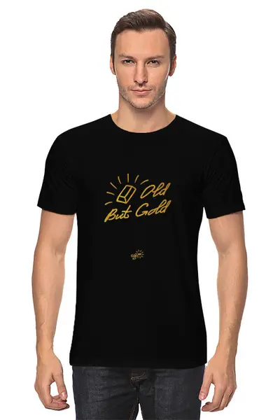 Заказать мужскую футболку в Москве. Футболка классическая Old But Gold - Ego Sun от kamal-creations - готовые дизайны и нанесение принтов.