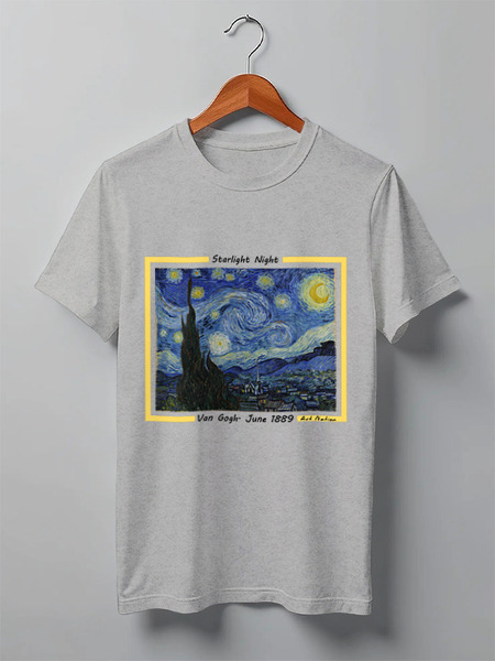 Заказать мужскую футболку в Москве. Футболка классическая Van Gogh от art.nation@bk.ru - готовые дизайны и нанесение принтов.