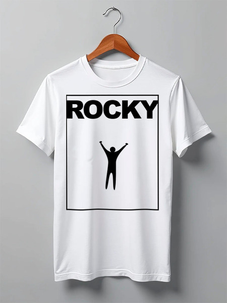 Заказать мужскую футболку в Москве. Футболка классическая Rocky Balboa от Leichenwagen - готовые дизайны и нанесение принтов.