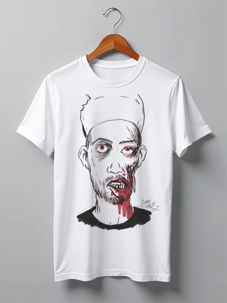 Заказать мужскую футболку в Москве. Футболка классическая Zombie art от Иван - готовые дизайны и нанесение принтов.