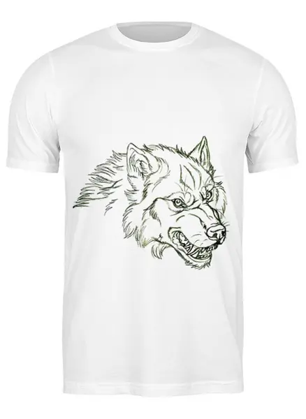 Заказать мужскую футболку в Москве. Футболка классическая Angry Wolf Толстовка  от snoopdogg - готовые дизайны и нанесение принтов.