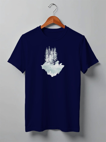 Заказать мужскую футболку в Москве. Футболка классическая Bears and Moon от oneredfoxstore@gmail.com - готовые дизайны и нанесение принтов.