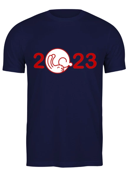 Заказать мужскую футболку в Москве. Футболка классическая 2023 - Кролик от skynatural - готовые дизайны и нанесение принтов.