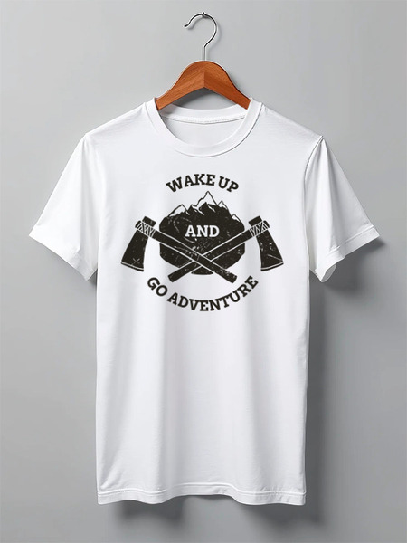 Заказать мужскую футболку в Москве. Футболка классическая Mountains от oneredfoxstore@gmail.com - готовые дизайны и нанесение принтов.
