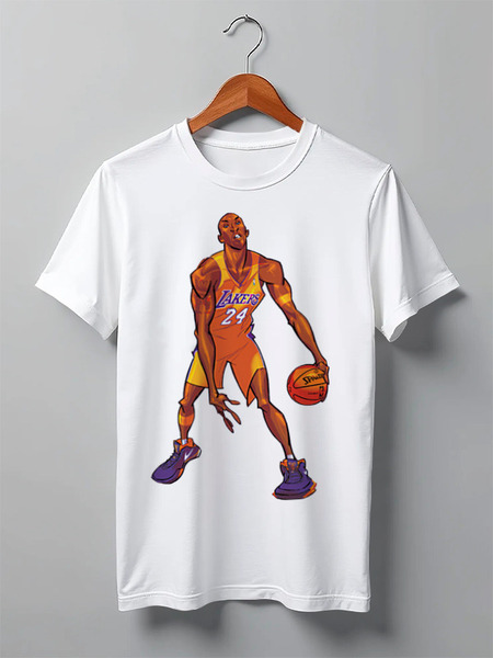 Заказать мужскую футболку в Москве. Футболка классическая Kobe Bryant 24 от Mesk08 - готовые дизайны и нанесение принтов.