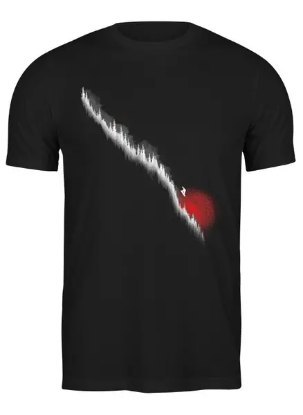 Заказать мужскую футболку в Москве. Футболка классическая Forest Drop от oneredfoxstore@gmail.com - готовые дизайны и нанесение принтов.