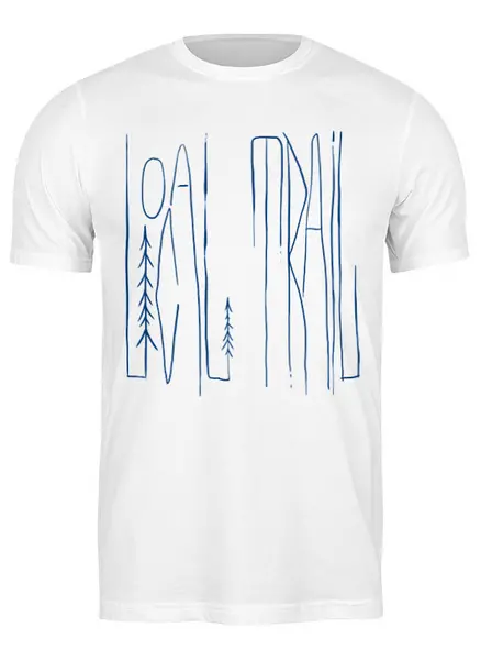 Заказать мужскую футболку в Москве. Футболка классическая Local Trail от oneredfoxstore@gmail.com - готовые дизайны и нанесение принтов.