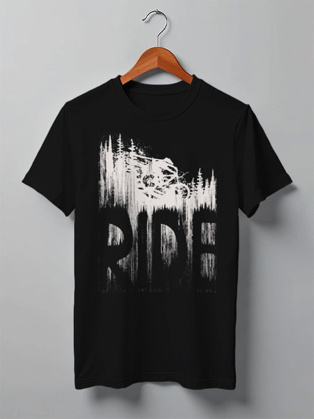 Заказать мужскую футболку в Москве. Футболка классическая Mountain Bike от oneredfoxstore@gmail.com - готовые дизайны и нанесение принтов.