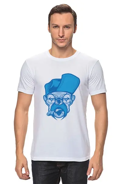 Заказать мужскую футболку в Москве. Футболка классическая Клоун от YellowCloverShop - готовые дизайны и нанесение принтов.