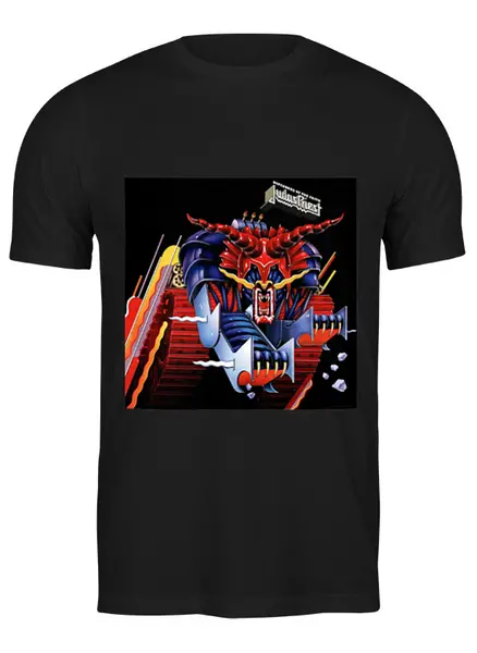 Заказать мужскую футболку в Москве. Футболка классическая Judas Priest от Fedor - готовые дизайны и нанесение принтов.