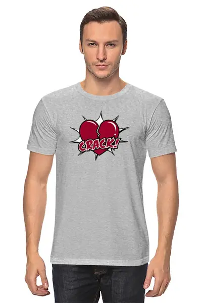 Заказать мужскую футболку в Москве. Футболка классическая Сердце от Мария Никитина - готовые дизайны и нанесение принтов.
